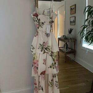 Petal & Pup Adelaide tiered floral Maxi Dress, Sz Small